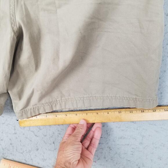 VF Jeanswear Cargo Shorts Mens 38 Khaki Utility D-Ring Elastic Waist Belted - Picture 13 of 16